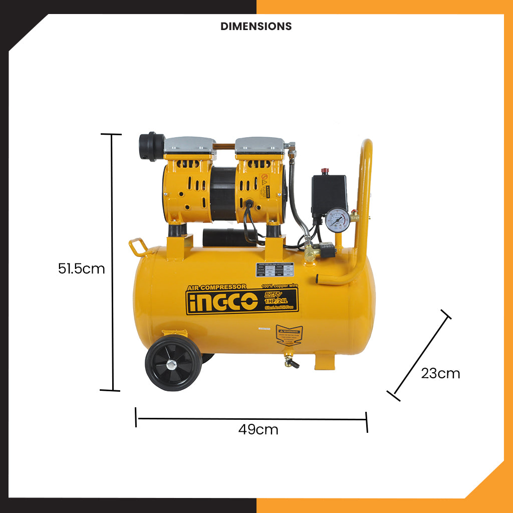 1.0HP / 24L Oil-Free Air Compressor ACS17524