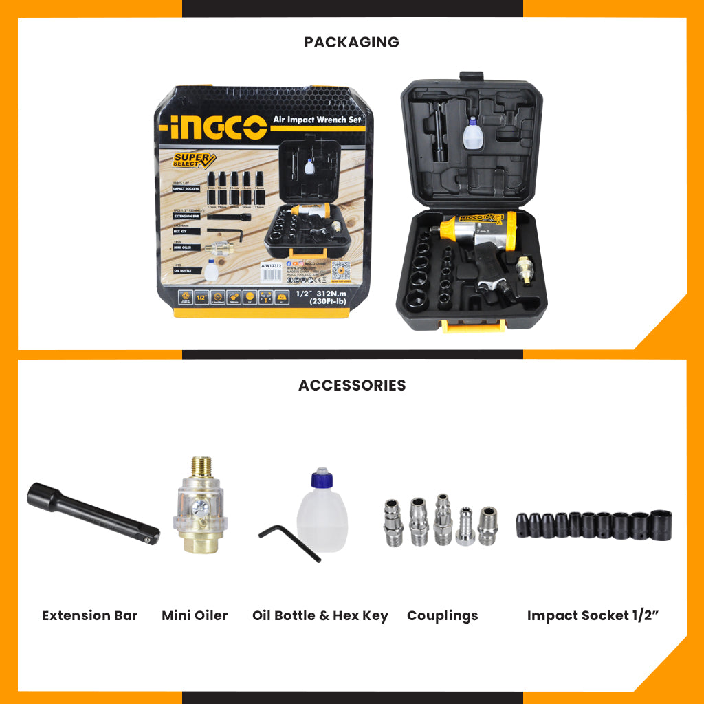 Air Impact Wrench Set AIW12312