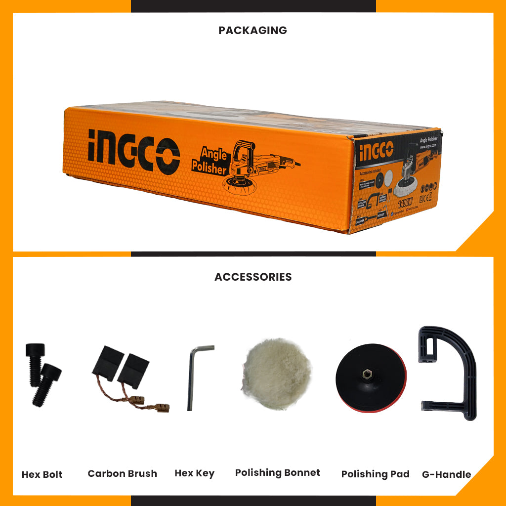Angle Polisher 180mm AP14008-2P