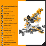 Electric Mitre Saw 2400W 12 Inch Aluminum Cutting Table BM2S24001