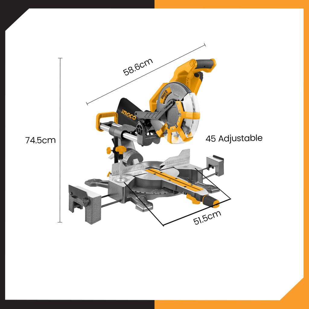 Electric Mitre Saw 2400W 12 Inch Aluminum Cutting Table BM2S24001