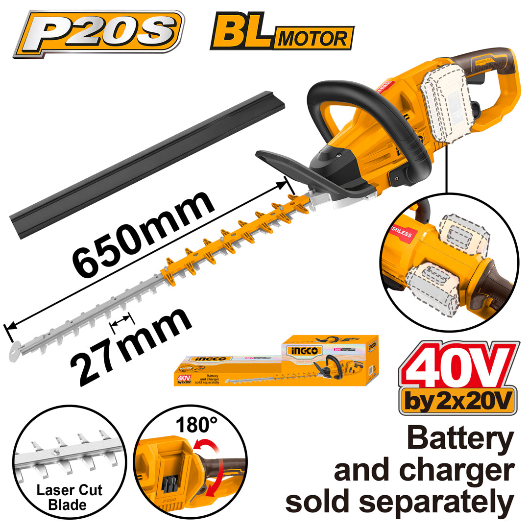 P20S Lithium-Ion Cordless Hedge Trimmer 40V CHTLI40028