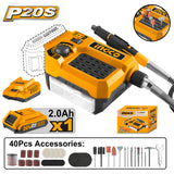 P20S 20V Lithium-Ion Die Grinder with 40 Pcs Household Accessories CMGLI20011