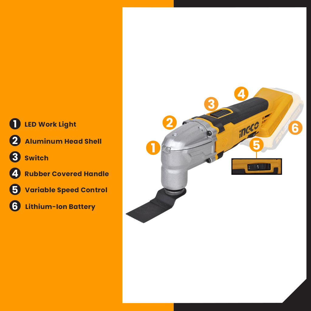 P20S 20V Lithium-Ion Cordless Oscillating Multi-Tool CMLI2001