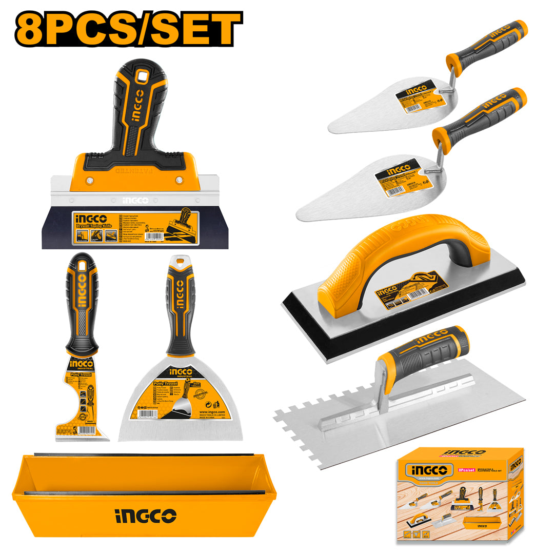 8 Pcs / Set Bricklaying & Plastering Household Hand Tools Set COS23076