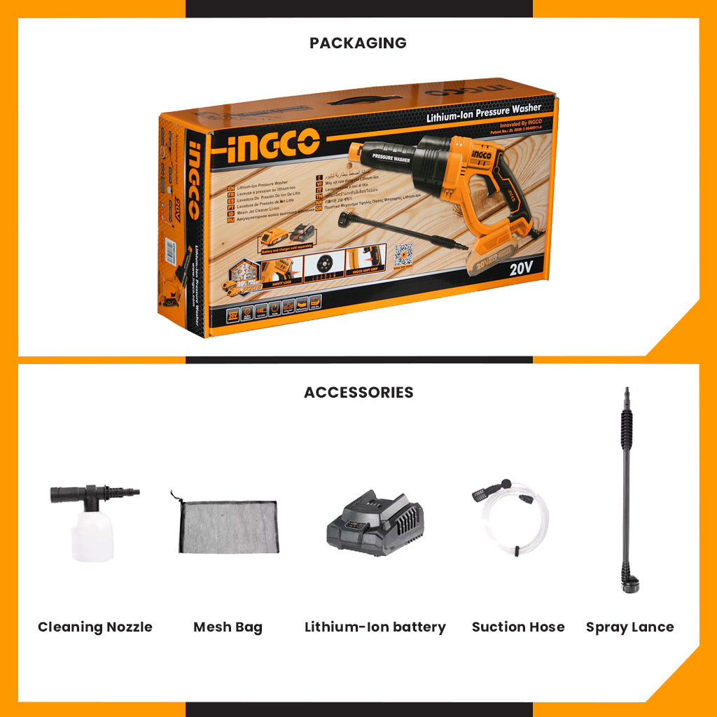 P20S 20V Cordless Pressure Washer 20V CPWLI20082P