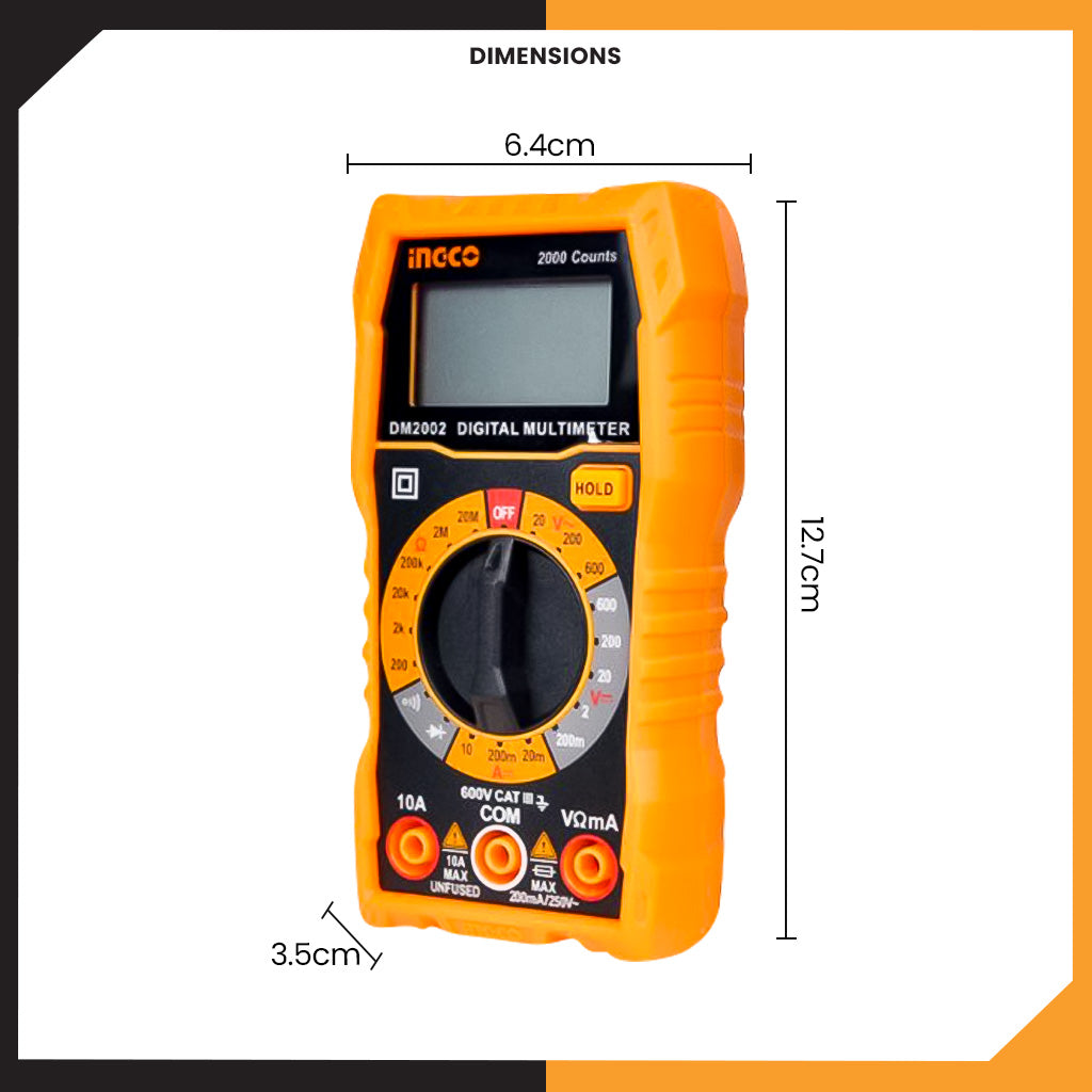 Digital Multimeter 600V DM2002
