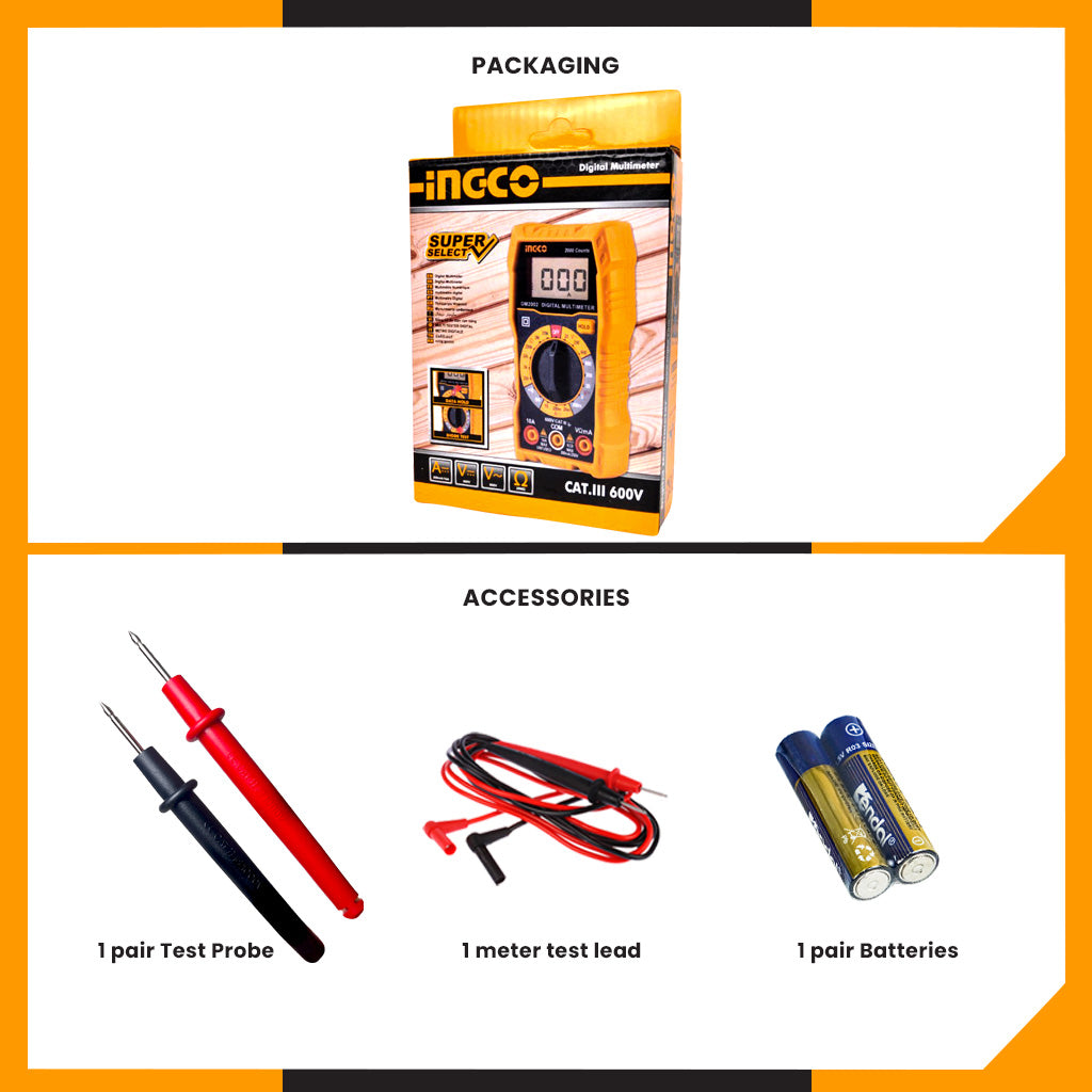 Digital Multimeter 600V DM2002