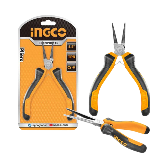 4.5"/115mm Polish and Anti-Rust Plier Oil Mini Round Nose Pliers HMNP08115