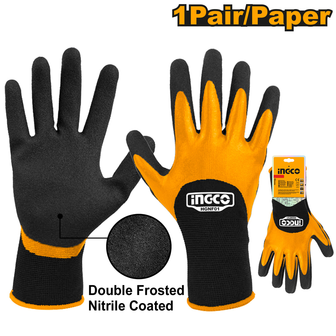 XL Touch Screen Frosted Coated Nitrile Safety Gloves HGNF01