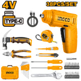 Lithium-Ion Cordless Screwdriver with 89pcs Household Tools Set HKTHP10381