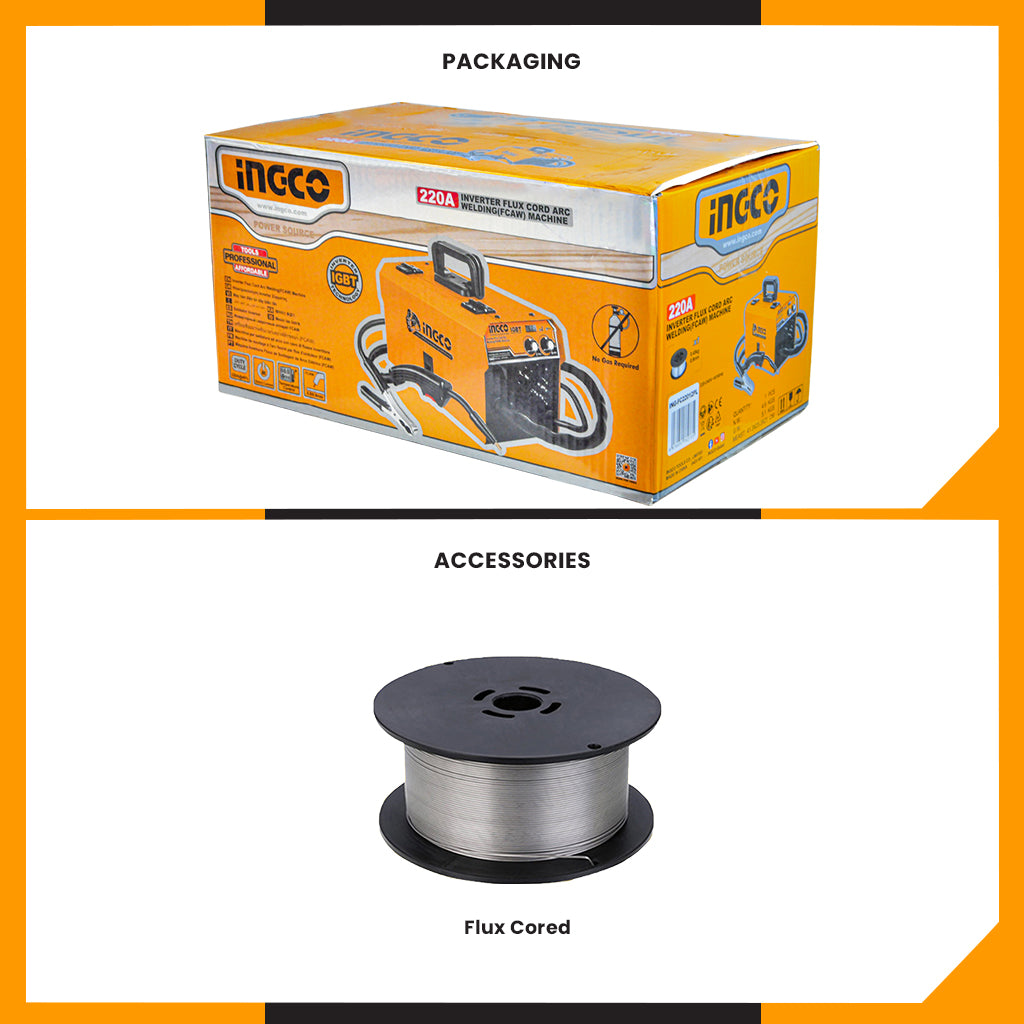 Inverter Flux Cord Arc Welding MIG Welding Machine 220V ING-FC22012PL