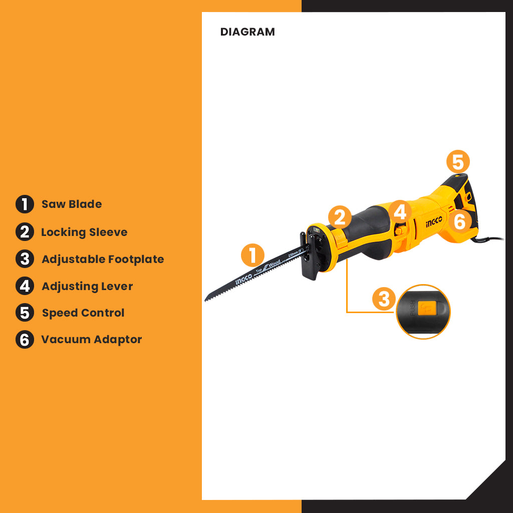 Saber Saw 1200 Watts 210mm RS12001
