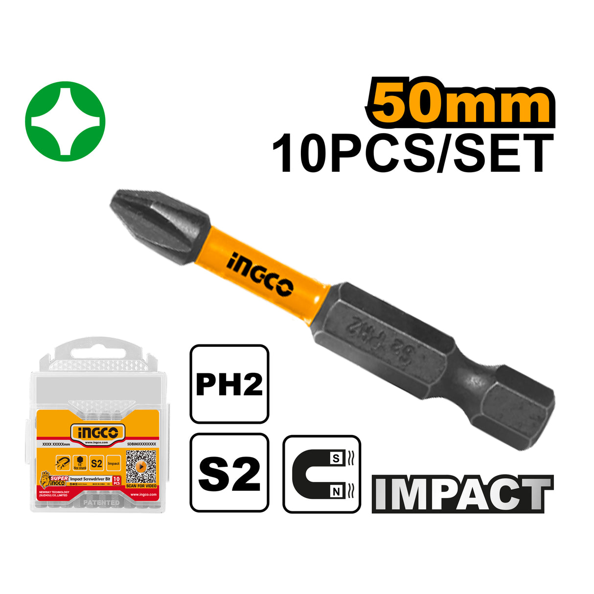 10 Pcs / Set Industrial Impact Screwdriver Bit SDBIM11PH223
