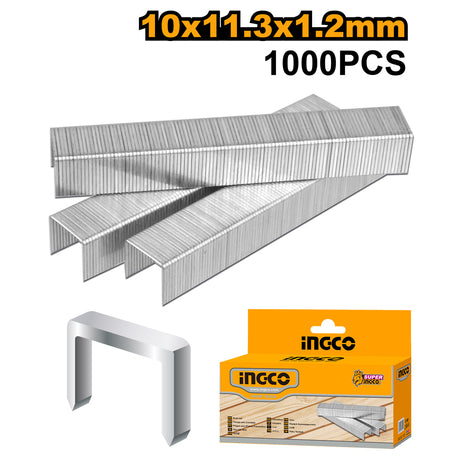 1000Pcs Staple Wires for Gun Tacker 8mm x 0.7mm  | 10mm x 0.7mm | 8mm x 1.2mm | 12mm x 0.7mm | 10mm x 1.2mm | 10mm x 1.2mm (Head: 2.0mm)